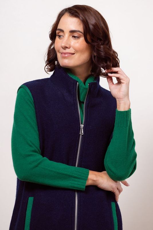 See Saw Colour Trim Zip Vest SS606N