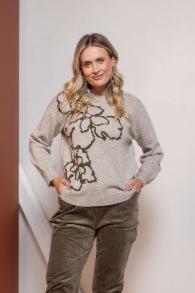 SEE SAW FLORAL SWEATER SS680