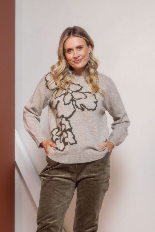 SEE SAW FLORAL SWEATER SS680