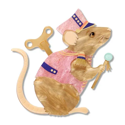 Erstwilder Clockwork Mouse Brooch