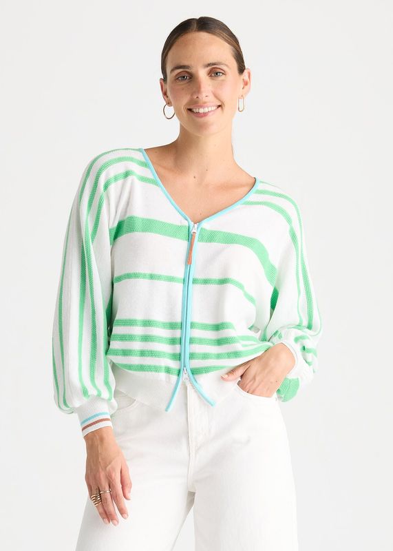 Zaket & Plover Statement Zip Cardi ZP8808