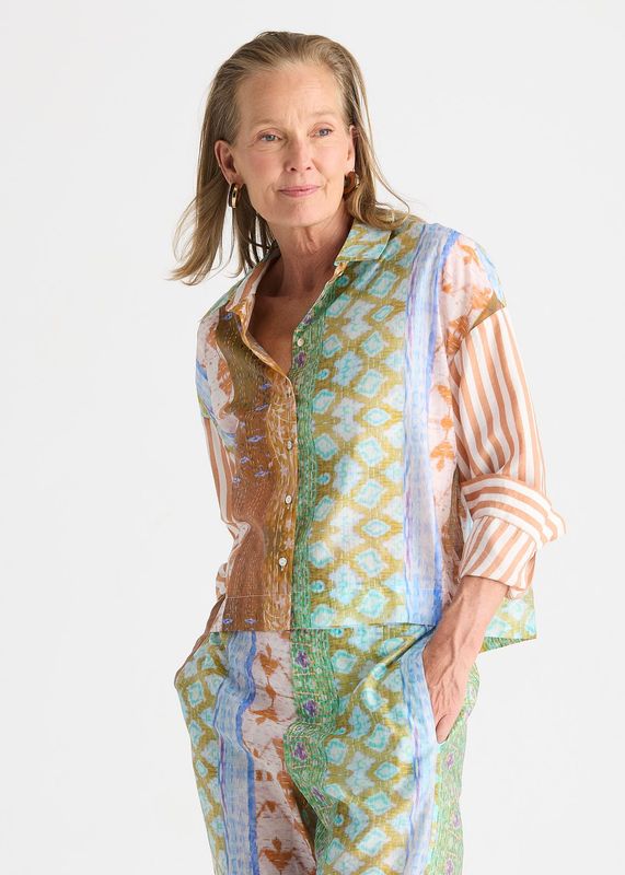 Zaket & Plover Pattern Clash Short Shirt ZP8841