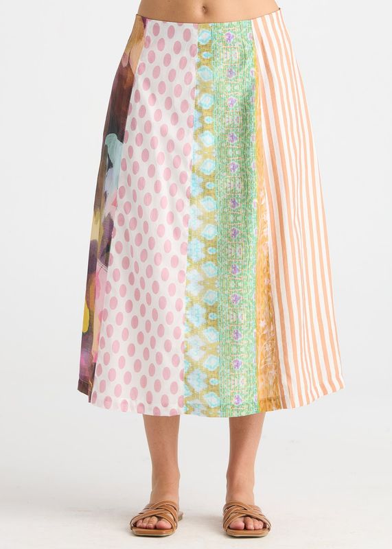 Zaket & Plover Pattern Clash Skirt ZP8842