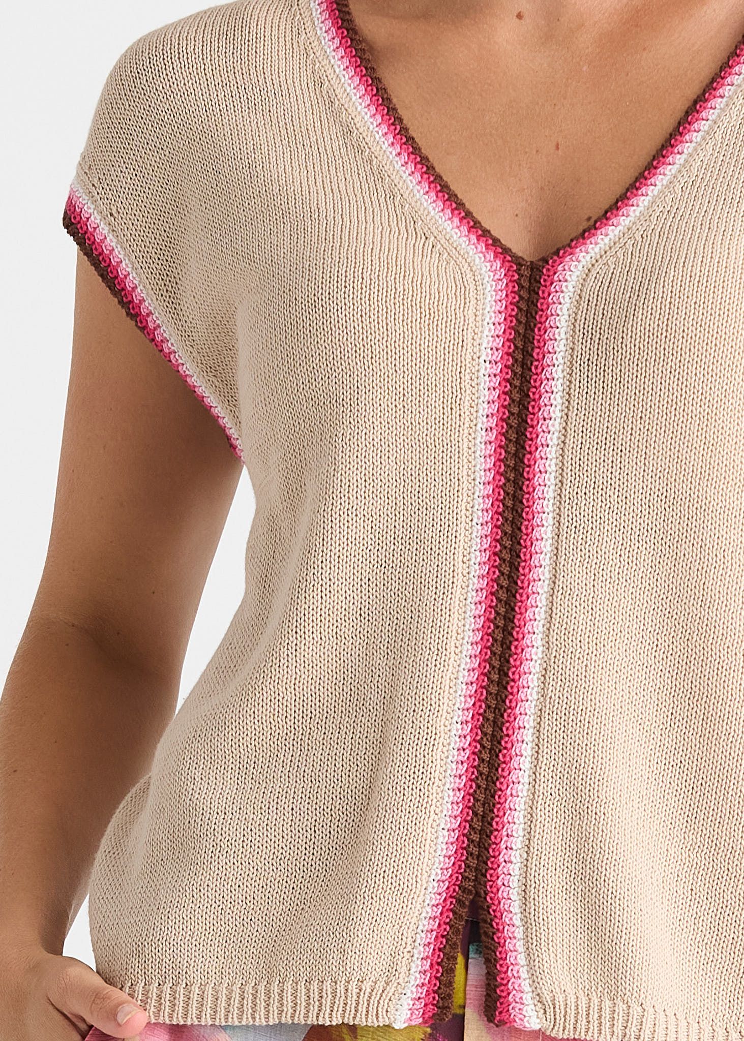 Zaket & Plover Crochet Trim Tank ZP8820