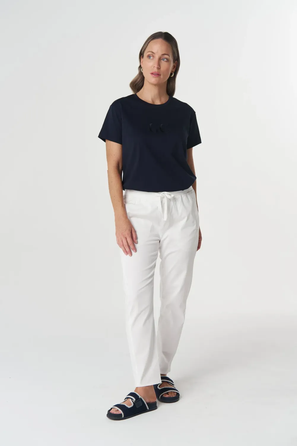 Goondiwindi Cotton Vine Zipper Cropped Cotton Jogger 5310