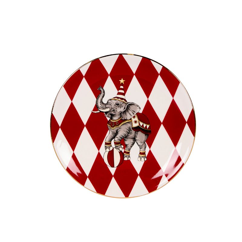 Holly & Ivy 3 ASST CIRCUS PLATES FCA239