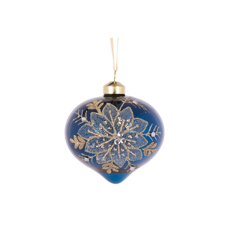 Holly & Ivy MIDNIGHT LOTUS ONION BAUBLE FCI358