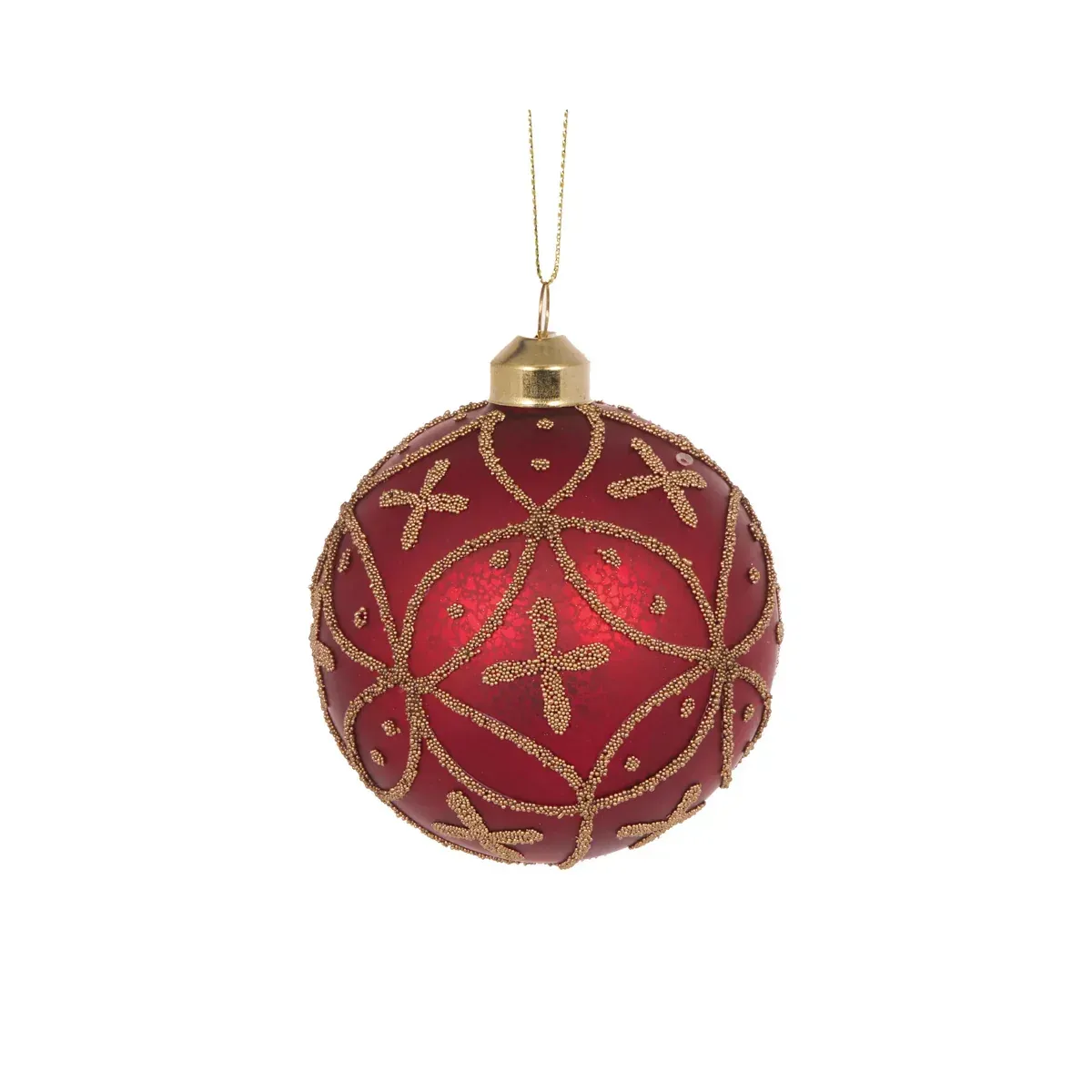 Holly and Ivy Burgundy Embellished Bauble