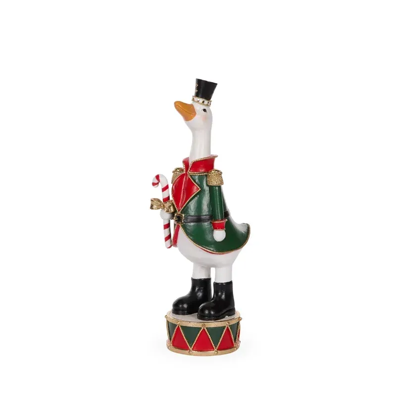 HOLLY AND IVY 36cm Noble Duck With Candy Cane FXV068