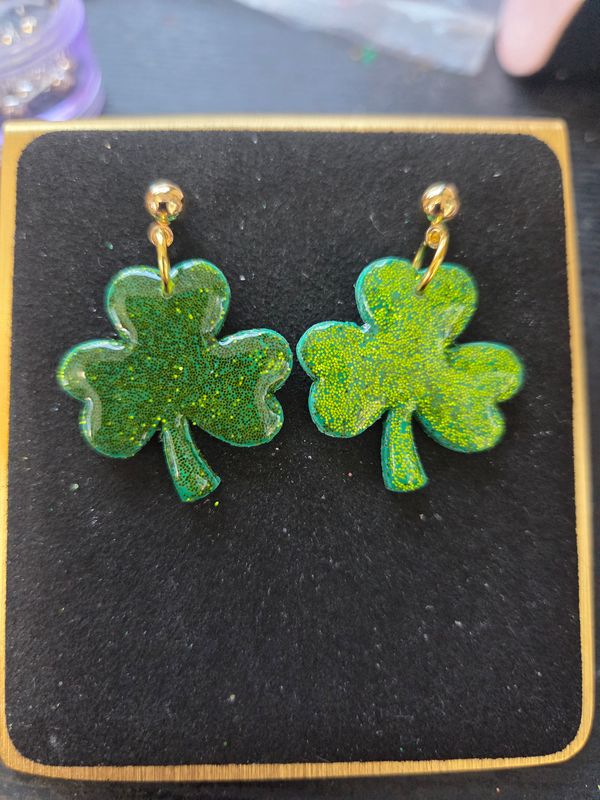 Emerald Dust Sparkle Dangles