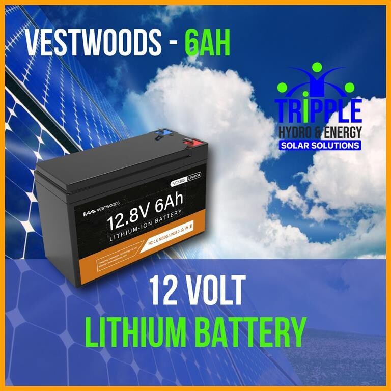 Vestwoods 12V 6Ah Lithium Battery