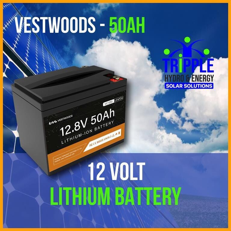Vestwoods 12V 50Ah Lithium Battery