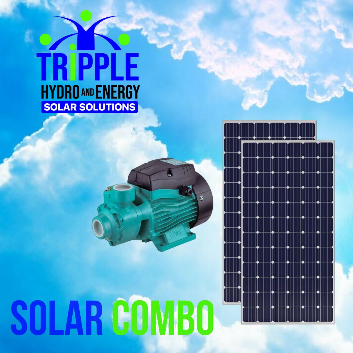 LEO DCP37-24V Peripheral Solar Pump Combo