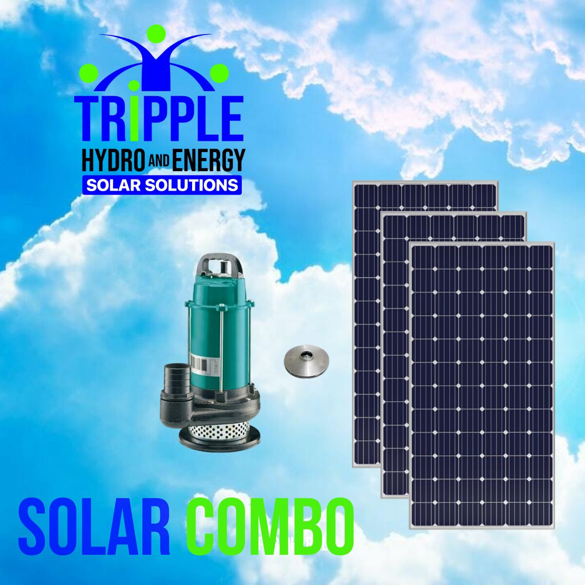 LEO QDX8-18-1.1 DC Solar Submersible Pump Combo