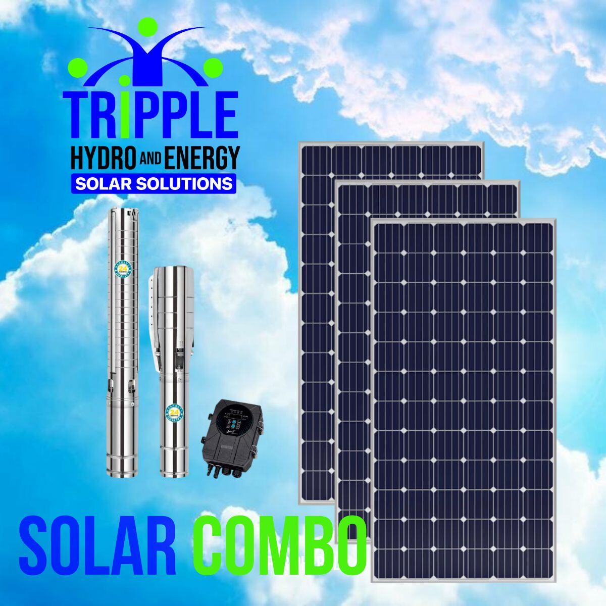 LEO 3LDS4.8 DC Borehole Solar Pump Combo