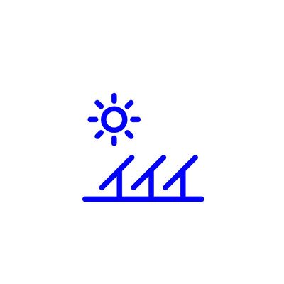 Simple illustration of solar panel frames