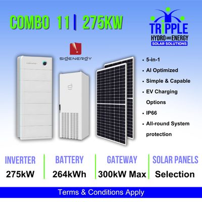 275kW SigenStor 5-in-1 Energy Storage System Combo 11 275kW SigenStor 5-in-1 Energy Storage System. Sigenstor, Sigenergy