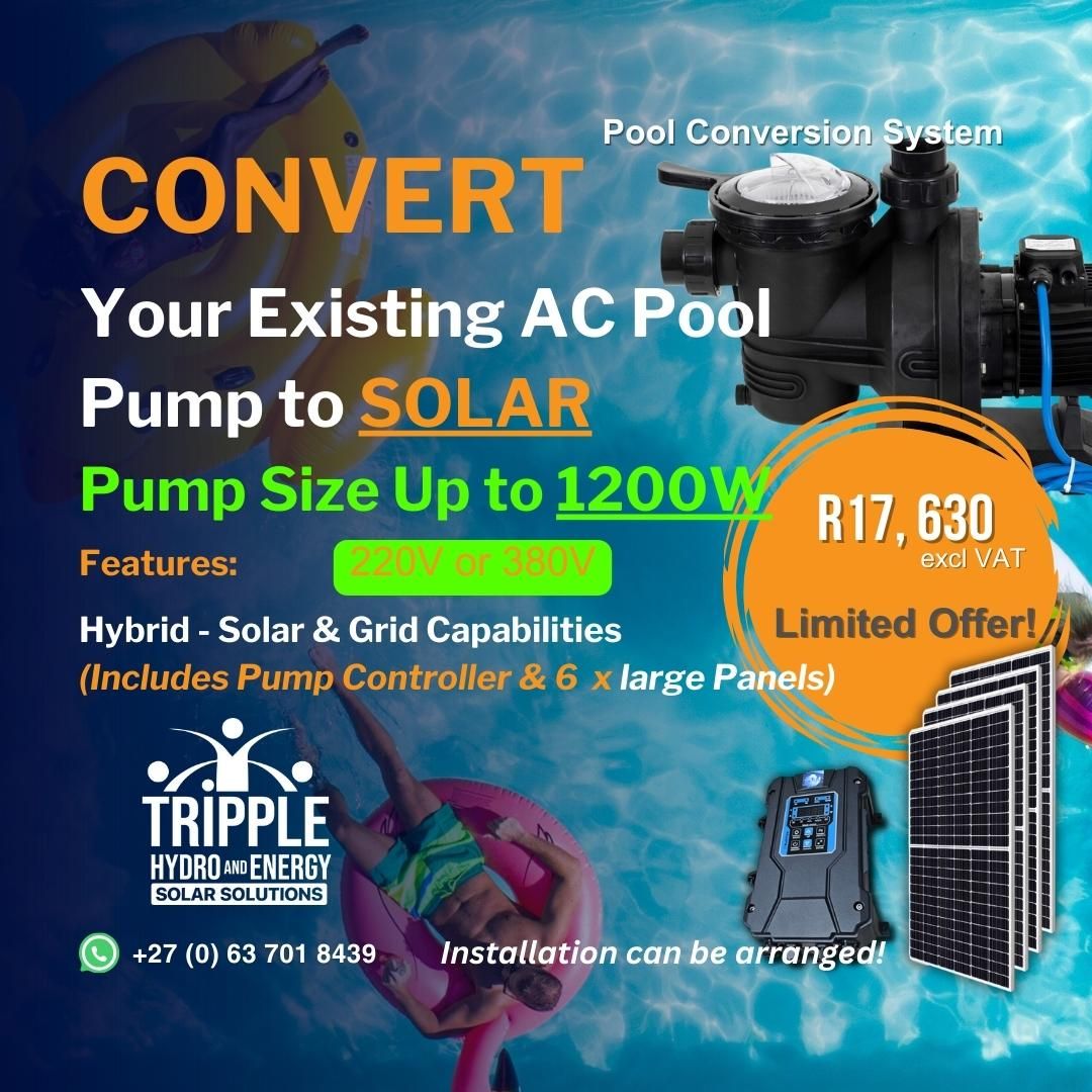 Pool Pump Conversion. Solar Pool Pumps