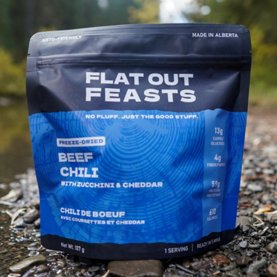 Flat Out Feasts - ​Freeze-Dried Beef Chili with Zucchini & Cheddar