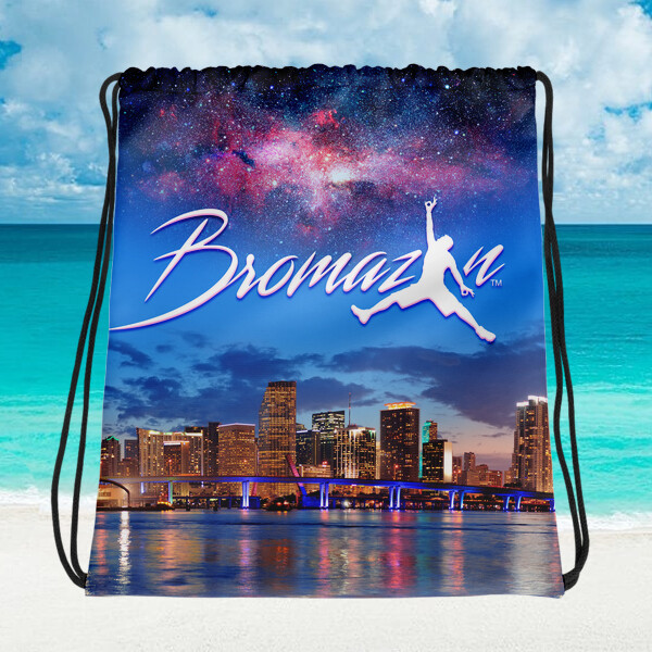 BROMAZIN JUMPBRO MIAMI BBALL Drawstring bag