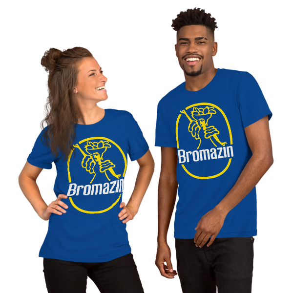 BROQUITA - BROMAZIN BLUE Short-Sleeve Unisex T-Shirt, Size: S