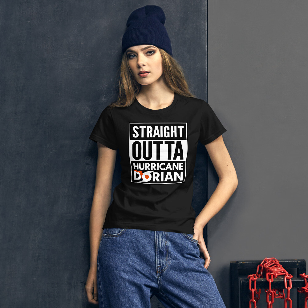 STRAIGHT OUTTA HURRICANE DORIAN - Women's short sleeve t-shirt