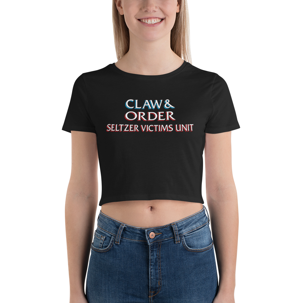 CLAW & ORDER SELTZER VICTIMS UNIT - Women’s Crop Tee