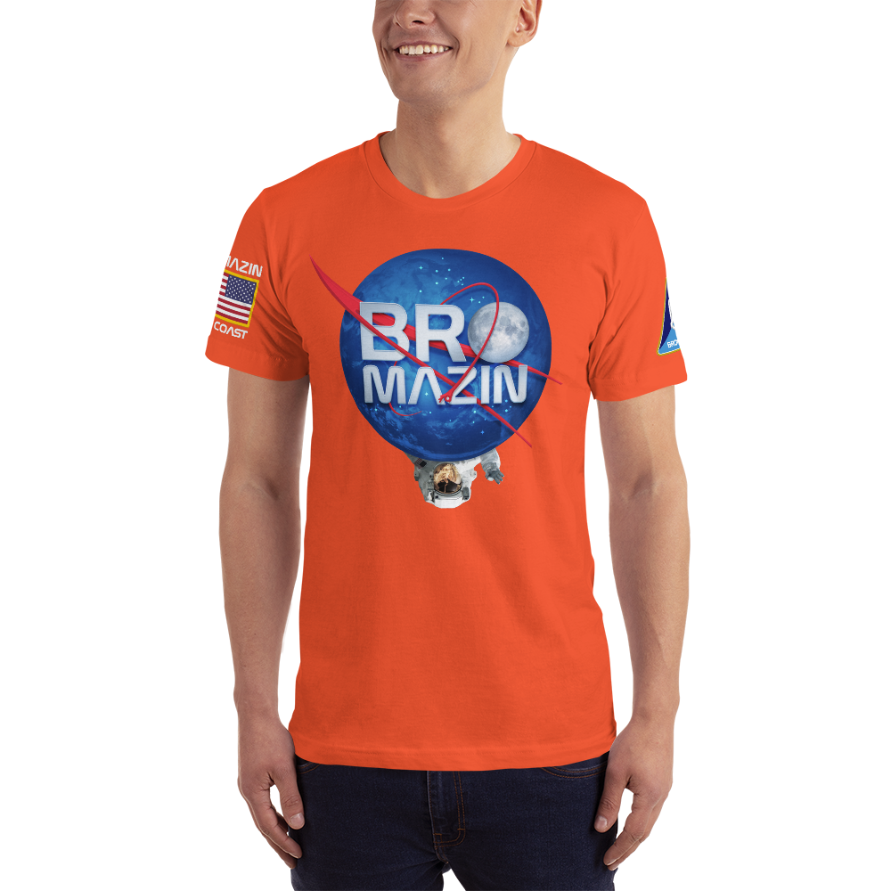 NATIONAL AWESOME and BROMAZIN ADMINISTRATION - NASA ORANGE T-Shirt