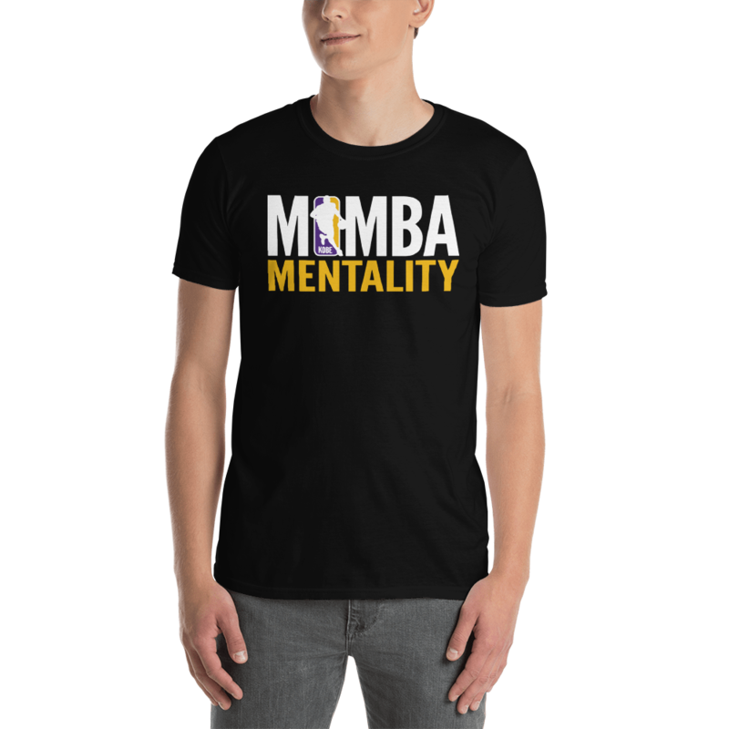 KOBE BRYANT NBA LOGO - MAMBA MENTALITY - BLACK MAMBA Short-Sleeve Unisex T-Shirt