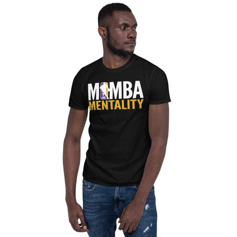 KOBE BRYANT NBA LOGO - MAMBA MENTALITY - BLACK MAMBA Short-Sleeve Unisex T-Shirt