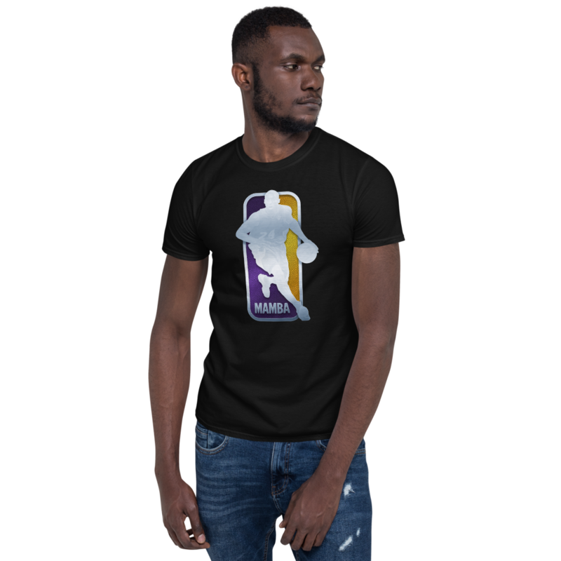 KOBE BRYANT NBA LOGO - MAMBA MENTALITY - BLACK MAMBA Short-Sleeve Unisex T-Shirt