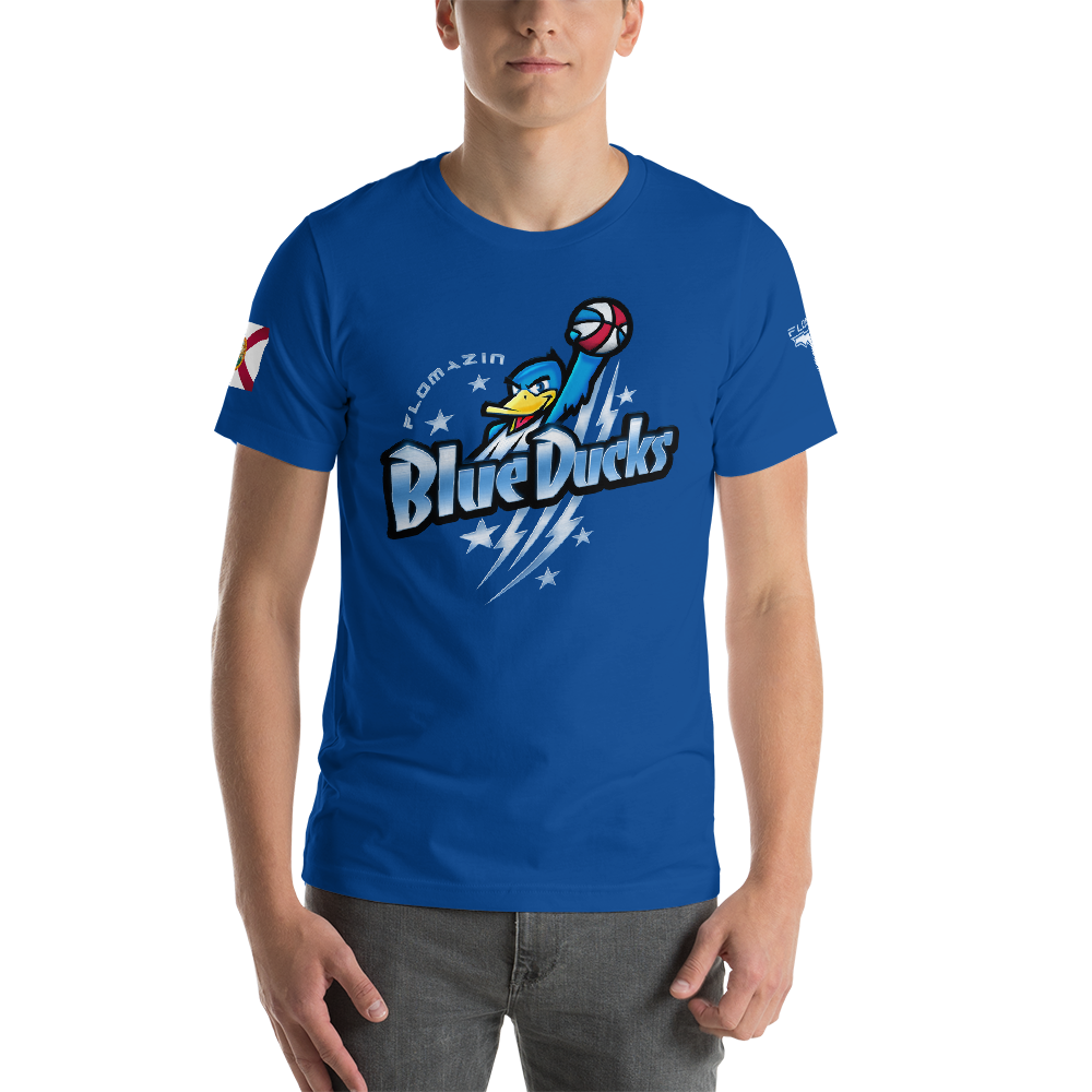 FLOMAZIN BREVARD BLUE DUCKS Short-Sleeve Unisex T-Shirt, Color: True Royal, Size: S