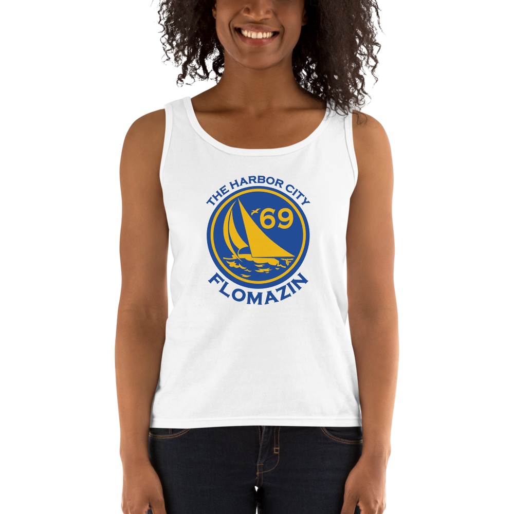 FLOMAZIN THE HARBOR CITY, MELBOURNE, FL 1969  Ladies&#39; Tank Top Shirt, Size: S