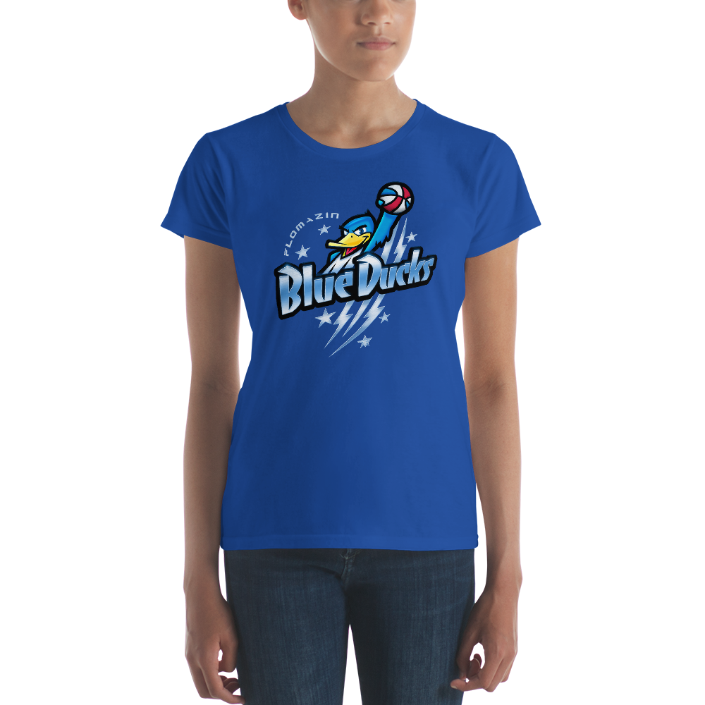 FLOMAZIN BREVARD BLUE DUCKS Women&#39;s short sleeve t-shirt, Size: S