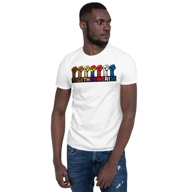 TOGETHER WE RISE Short-Sleeve Unisex T-Shirt by FLOMAZIN 