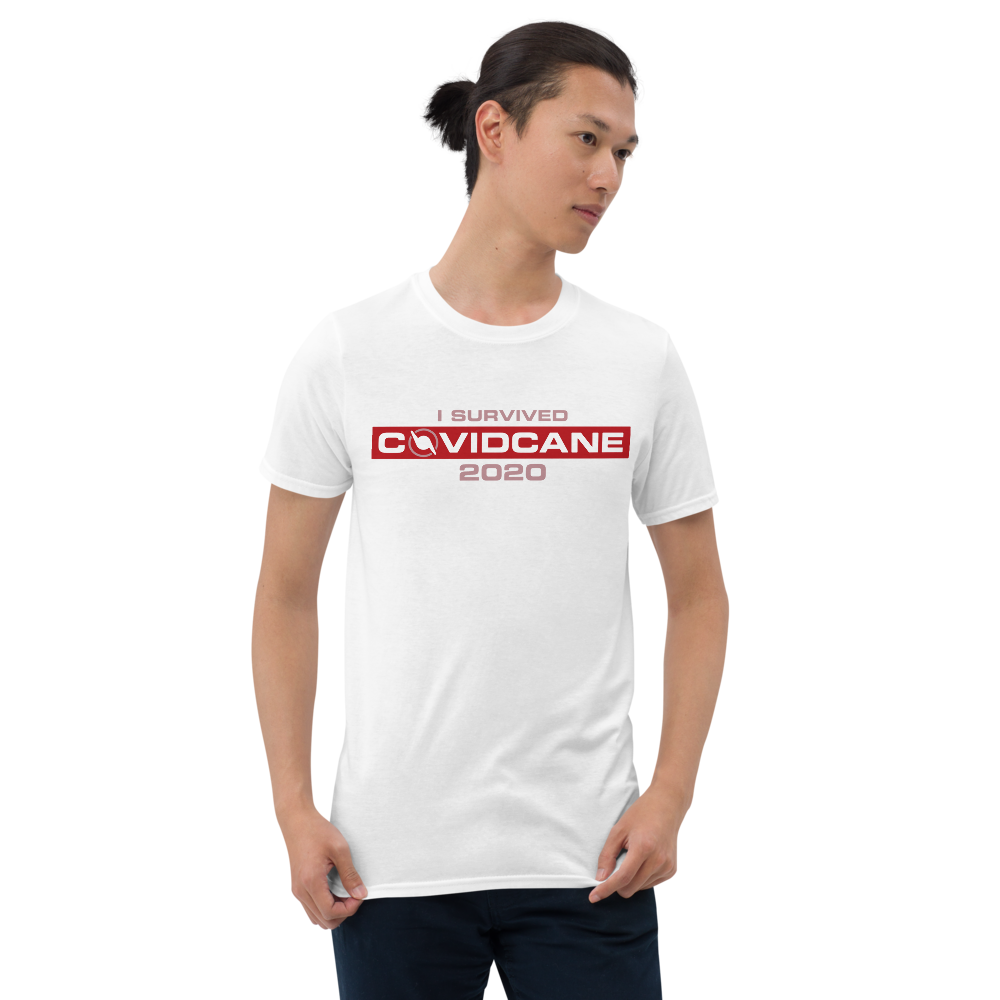 I SURVIVED COVIDCANE 2020 - Covid-19 Coronavirus Hurricane Storm Cool Gift Short-Sleeve Unisex T-Shirt #covidcane2020, Color: White, Size: S