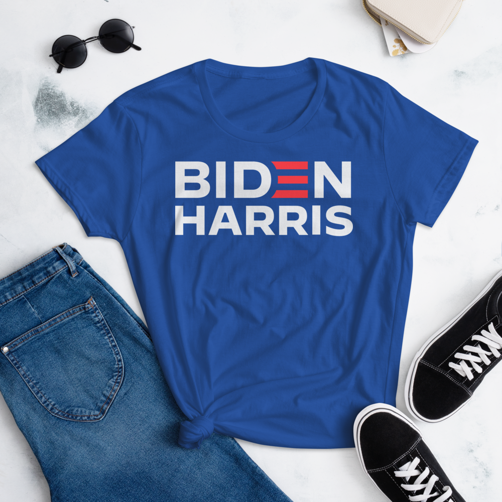 JOE BIDEN KAMALA HARRIS Presidential Campaign 2020 Election Rally Women's Ladies' Short Sleeve Tee T-shirt