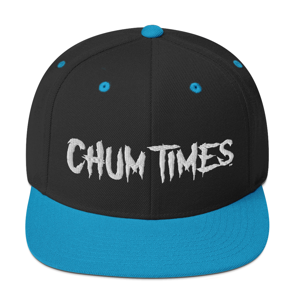 CHUM TIMES Snapback Hat, Color: Black/ Teal