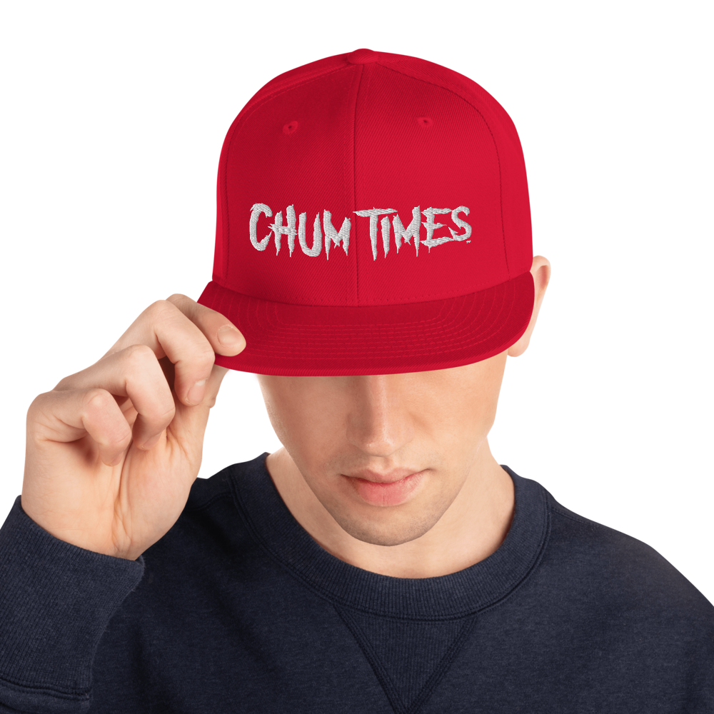 CHUM TIMES Red Snapback Hat