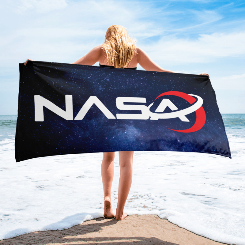 NASA LOGO from the Away Series on Netflix Beach Towel