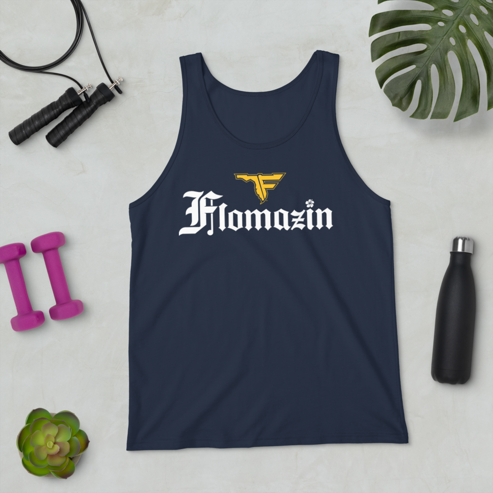 FLOMAZIN FLORONA Unisex Men&#39;s Tank Top, Color: Navy, Size: XS