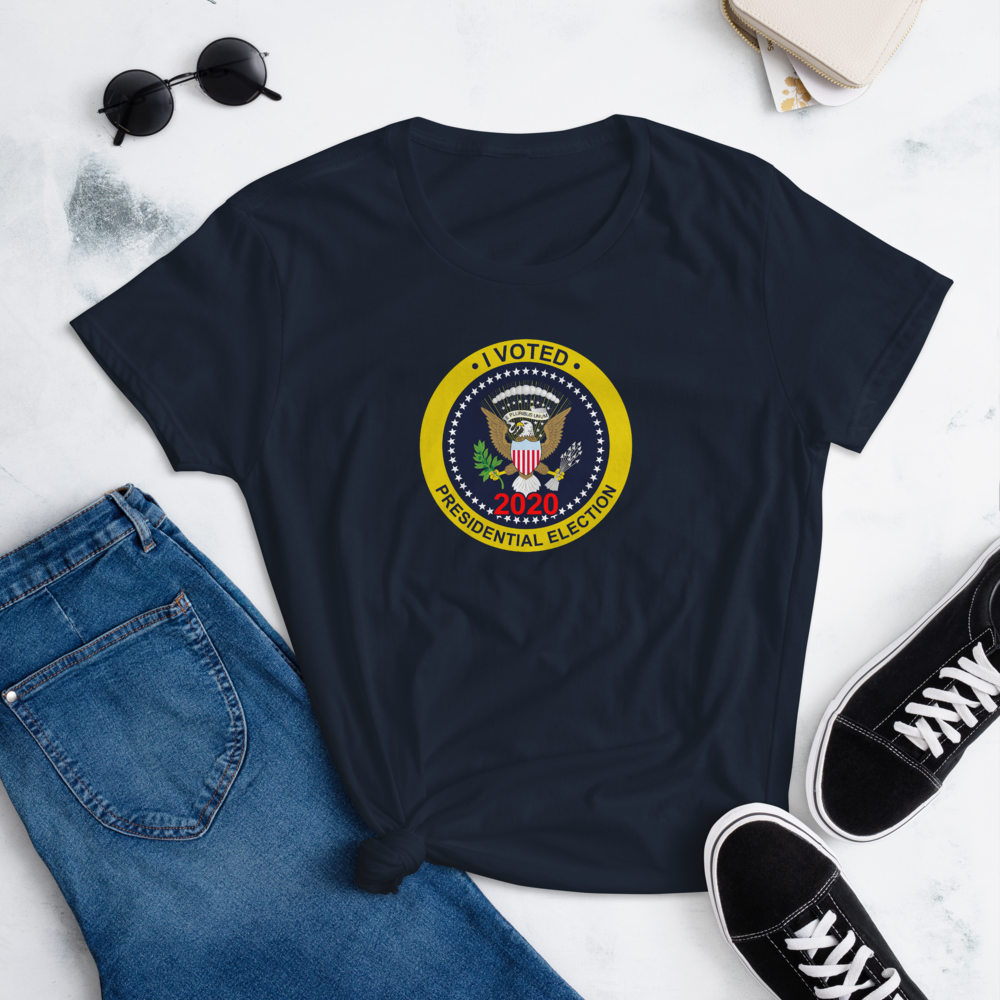 I VOTED 2020 PRESIDENTIAL ELECTION T-SHIRT Women's Short Sleeve Tee T-shirt
