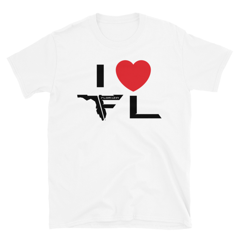 FLOMAZIN I LOVE FLORIDA Short-Sleeve Unisex T-Shirt, Size: S