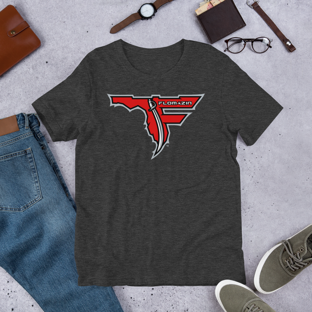 FLOMAZIN BUCFLO Short-Sleeve Unisex T-Shirt, Color: Dark Grey Heather, Size: XS