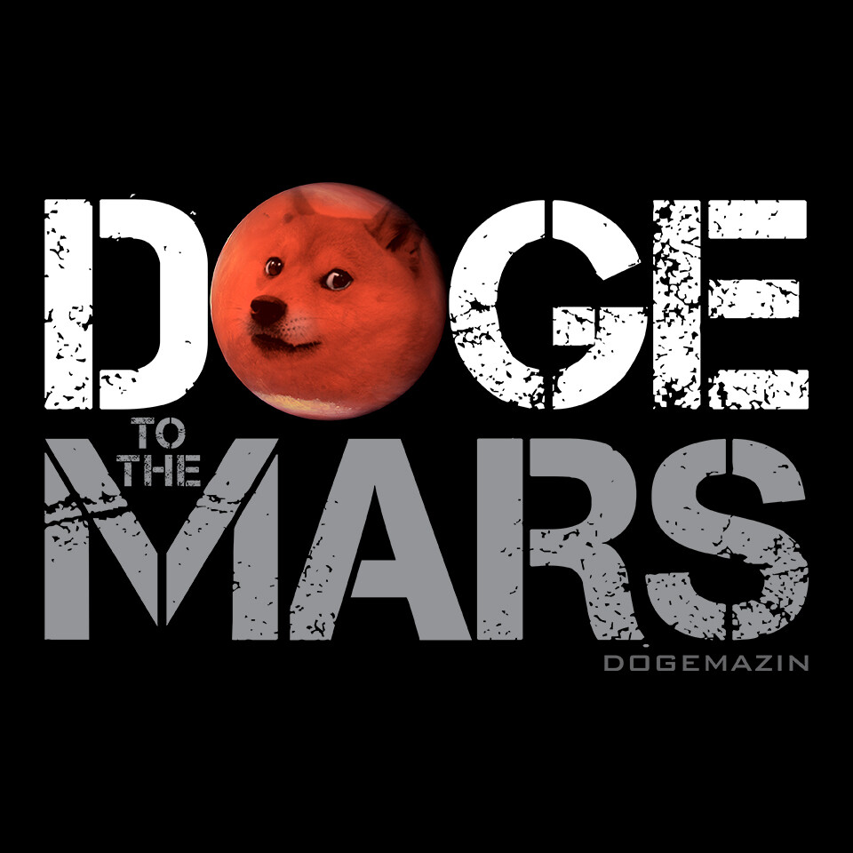 DOGE TO THE MARS DOGECOIN ELON MUSK SPACEX DOGEMAZIN Short-Sleeve Unisex Men's T-Shirt