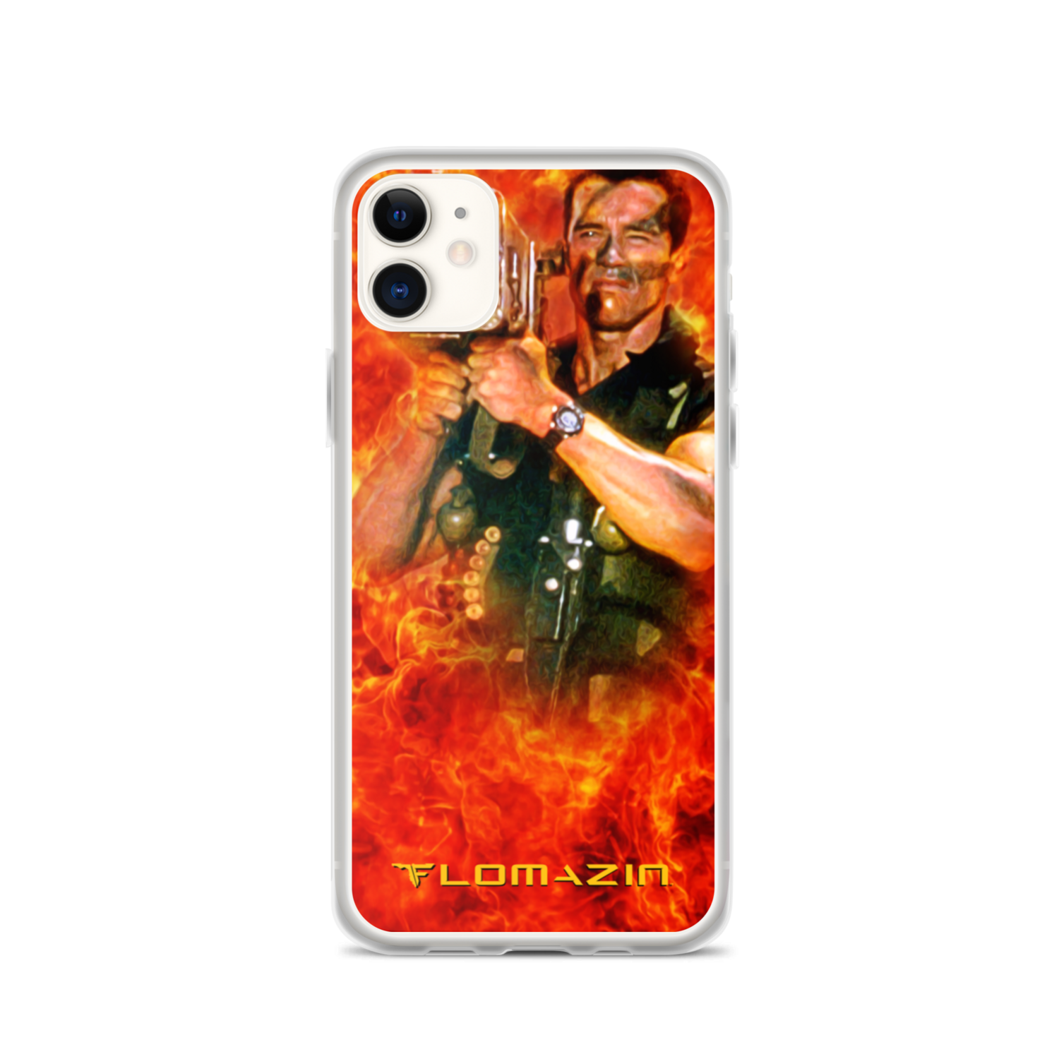 ARNOLD BAZOOKA FLOMAZIN FLOMMANDO ON FIRE iPhone Case, Size: iPhone 11