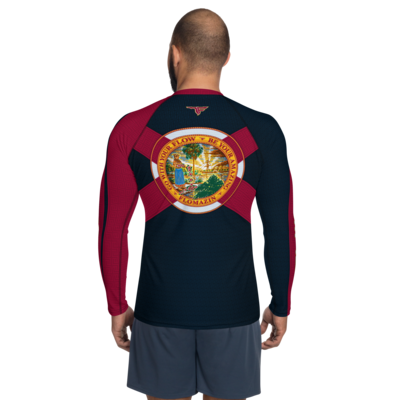 FLOMAZIN FLOSACE 1 Flag Seal Men's Long Sleeve Shirt (Quick Dry Fabric or Rash Guard)