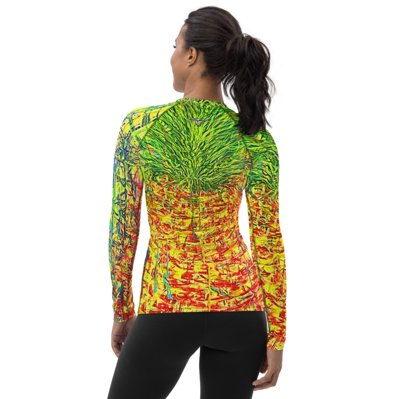 ESCIENCE "The Pineapple" FLOMAZIN SPECIAL EDITION Women's Long Sleeve Rash Guard Shirt