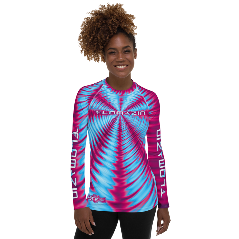 FLOMAZIN TIE DYE 1.0 Women's Long Sleeve Shirt (Quick Dry Fabric or Rash Guard)