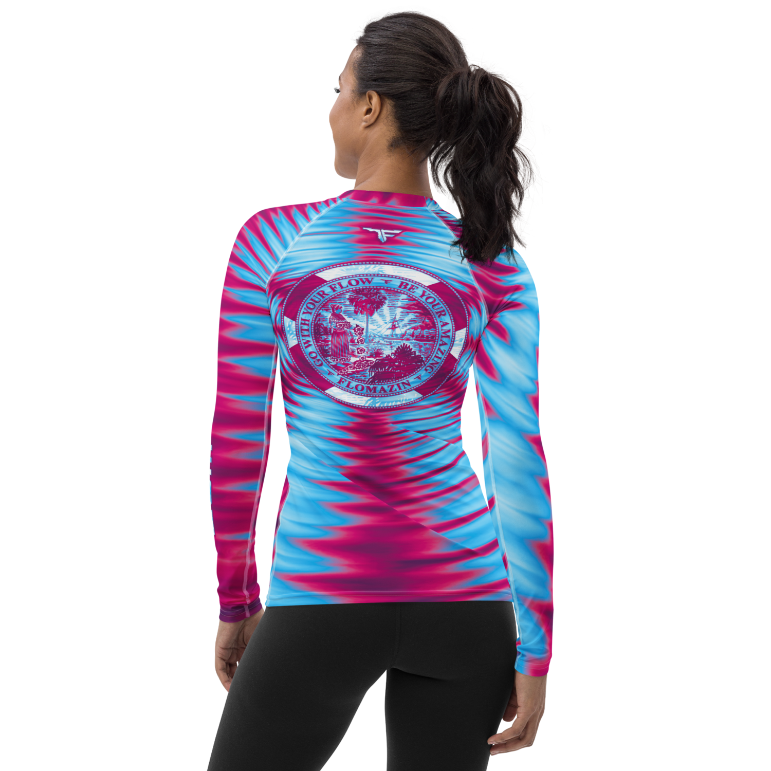 FLOMAZIN TIE DYE Women's Rash Guard